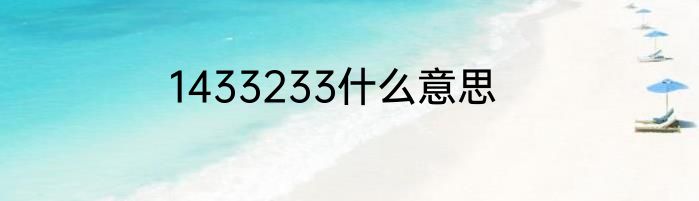 1433233什么意思