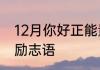 12月你好正能量文案十二月你好文案励志语