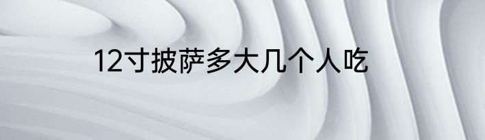 12寸披萨多大几个人吃