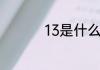 13是什么意思网络语言