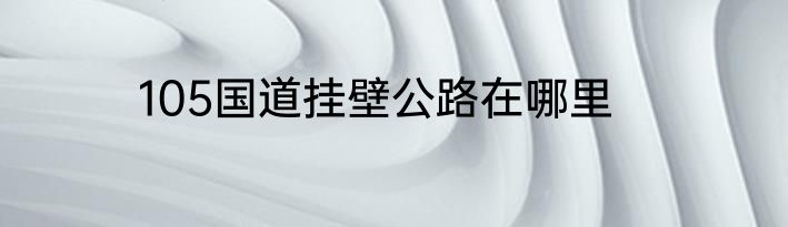105国道挂壁公路在哪里