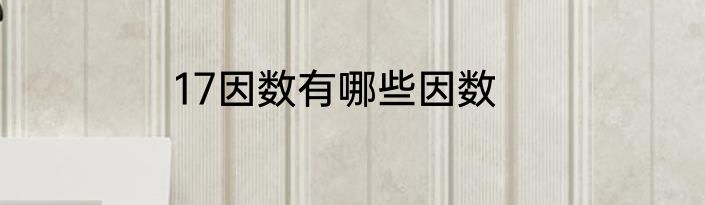17因数有哪些因数
