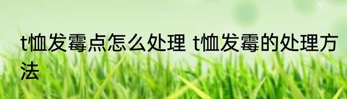 t恤发霉点怎么处理 t恤发霉的处理方法