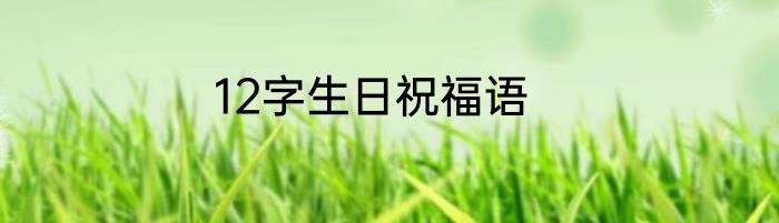 12字生日祝福语