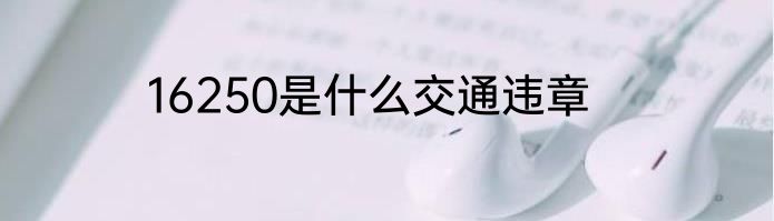 16250是什么交通违章