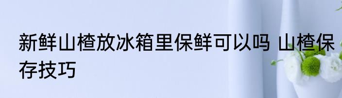 新鲜山楂放冰箱里保鲜可以吗 山楂保存技巧