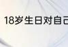 18岁生日对自己的话生日的祝福介绍