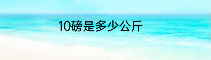 10磅是多少公斤