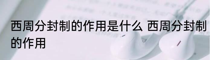 西周分封制的作用是什么 西周分封制的作用