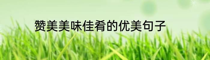 赞美美味佳肴的优美句子