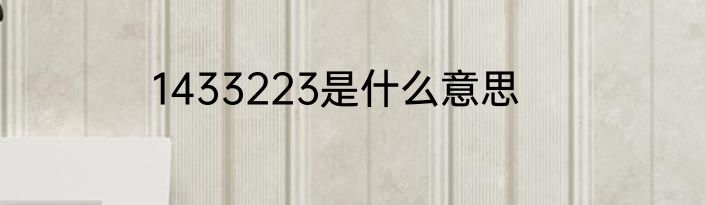 1433223是什么意思