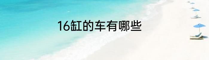 16缸的车有哪些