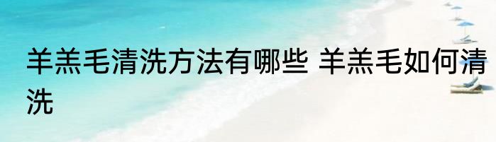 羊羔毛清洗方法有哪些 羊羔毛如何清洗