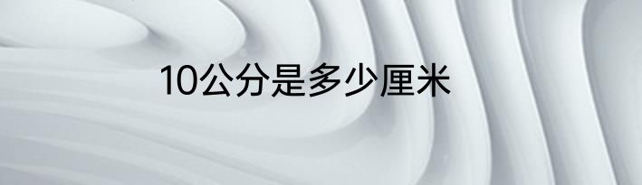10公分是多少厘米