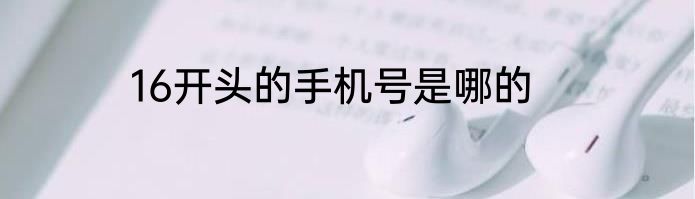 16开头的手机号是哪的