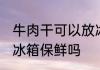 牛肉干可以放冰箱保鲜吗 牛肉干能放冰箱保鲜吗