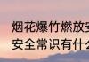 烟花爆竹燃放安全常识 烟花爆竹燃放安全常识有什么