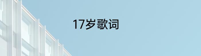 17岁歌词