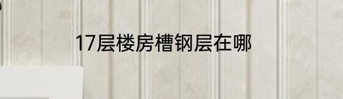 17层楼房槽钢层在哪