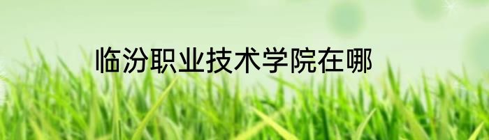 临汾职业技术学院在哪
