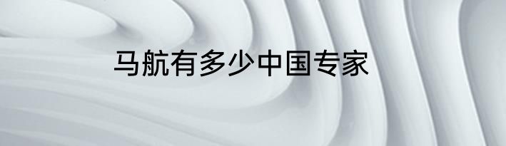 马航有多少中国专家