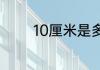 10厘米是多长有实物标识吗