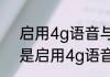 启用4g语音与数据是什么意思 什么是启用4g语音与数据
