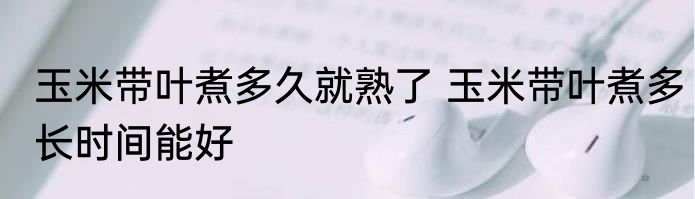 玉米带叶煮多久就熟了 玉米带叶煮多长时间能好