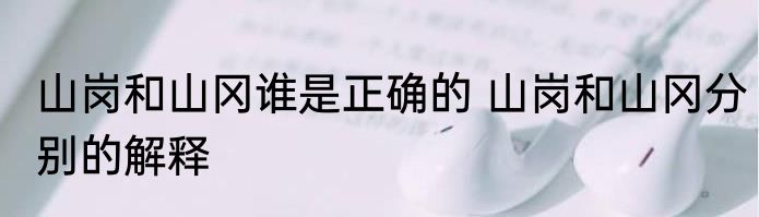 山岗和山冈谁是正确的 山岗和山冈分别的解释