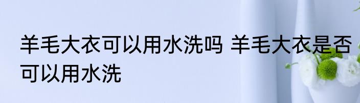 羊毛大衣可以用水洗吗 羊毛大衣是否可以用水洗