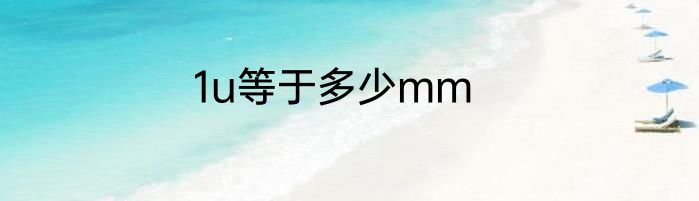 1u等于多少mm