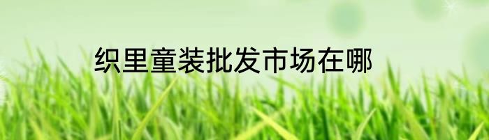 织里童装批发市场在哪