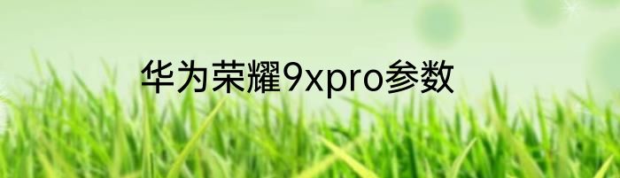 华为荣耀9xpro参数