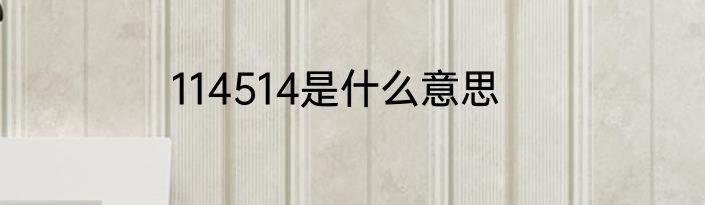 114514是什么意思