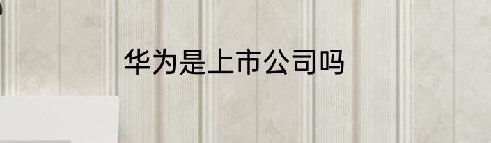 华为是上市公司吗