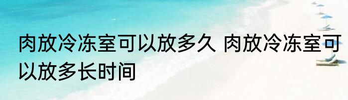肉放冷冻室可以放多久 肉放冷冻室可以放多长时间