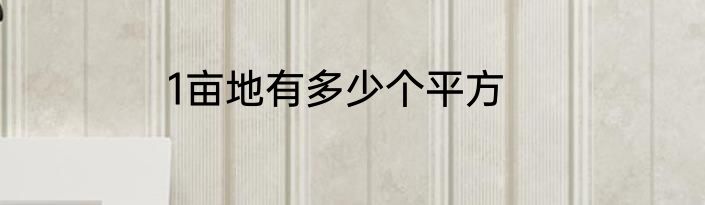 1亩地有多少个平方