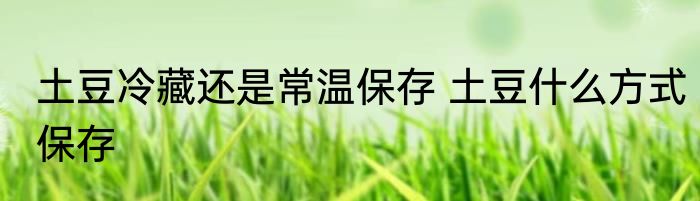 土豆冷藏还是常温保存 土豆什么方式保存