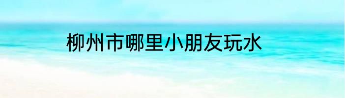 柳州市哪里小朋友玩水