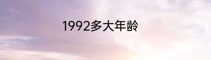 1992多大年龄