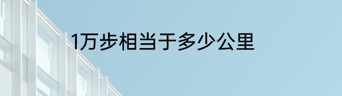 1万步相当于多少公里
