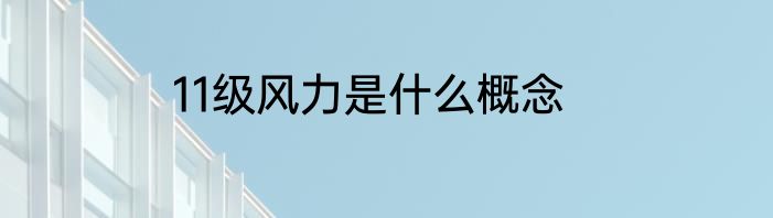 11级风力是什么概念