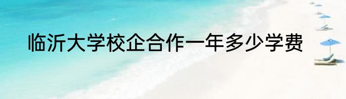 临沂大学校企合作一年多少学费