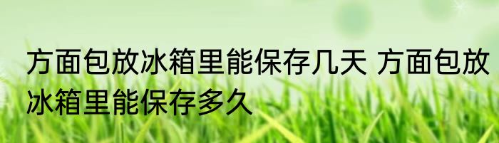方面包放冰箱里能保存几天 方面包放冰箱里能保存多久