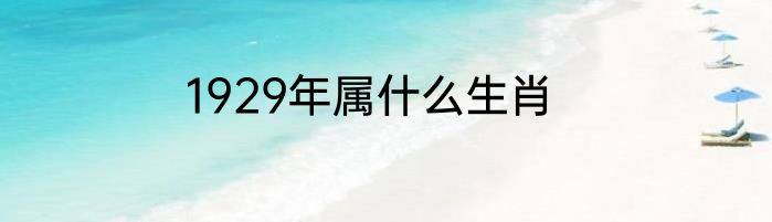 1929年属什么生肖