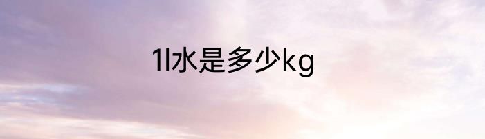 1l水是多少kg