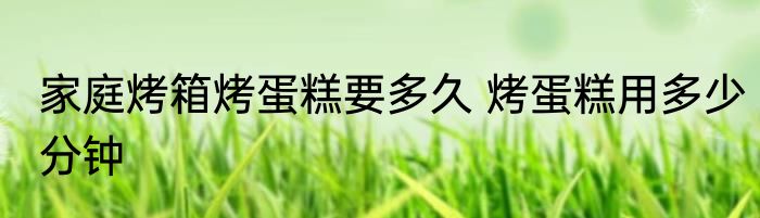 家庭烤箱烤蛋糕要多久 烤蛋糕用多少分钟