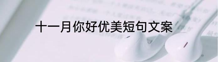 十一月你好优美短句文案