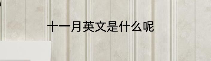 十一月英文是什么呢
