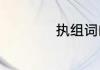 执组词的词语有那些